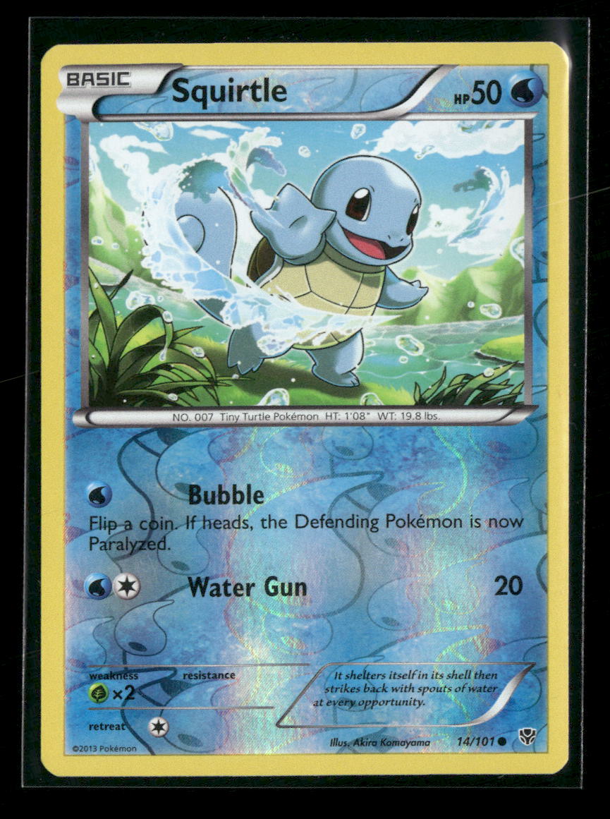 Plasma Blast Squirtle Reverse Holo #14/101