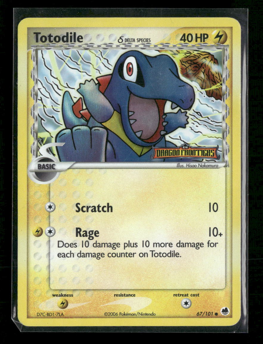 Dragon Frontiers Totodile (Delta Species) Reverse Holo #67/101