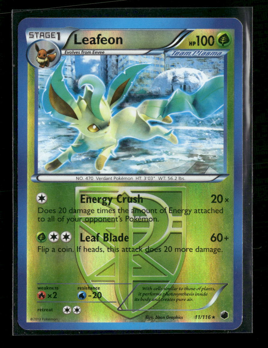 Plasma Freeze Leafeon (Team Plasma) Reverse Holo #11/116