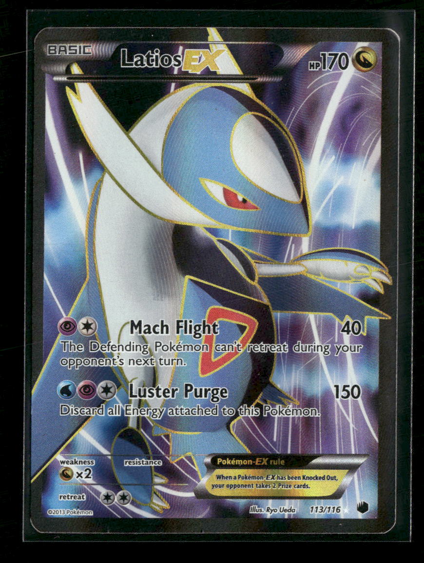 Plasma Freeze Latios EX (113 Full Art) #113/116 *Damaged*