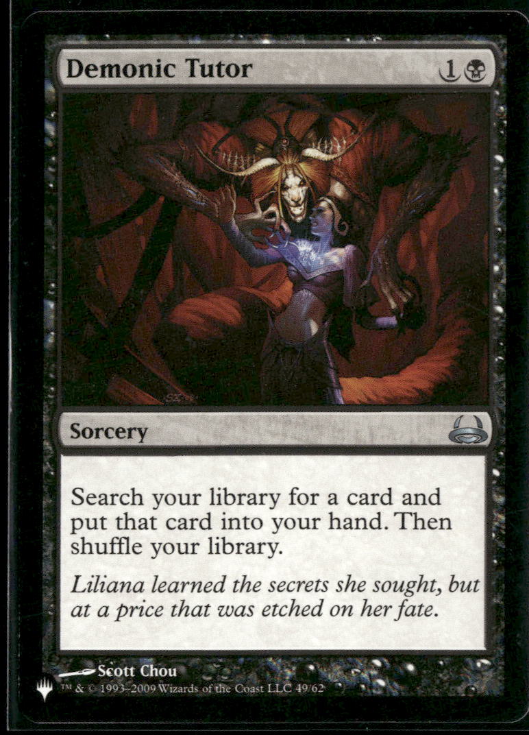 The List Reprints Demonic Tutor (DVD) #49
