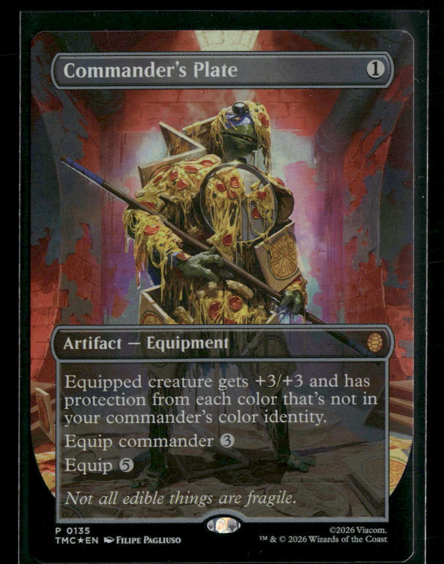 Commander: Teenage Mutant Ninja Turtles Commander's Plate (Borderless) Foil #135
