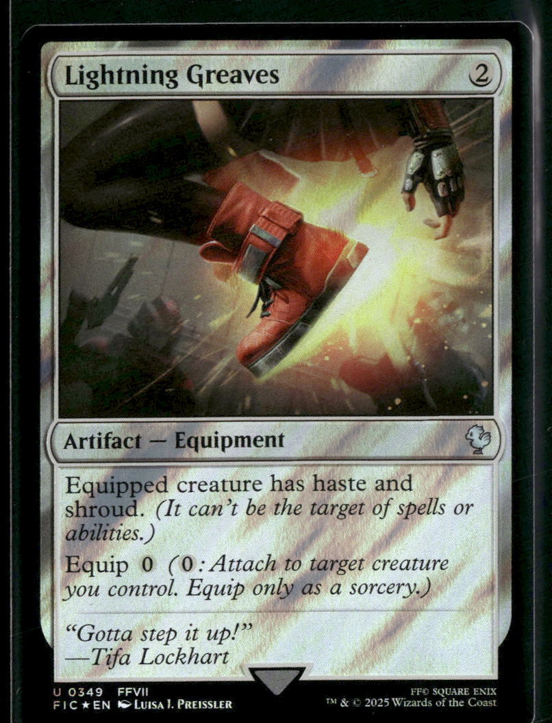 Commander: FINAL FANTASY Lightning Greaves (Surge Foil) #349