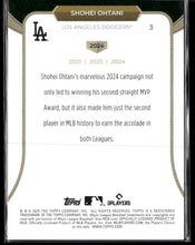 2025 Topps Welcome to the Club: 3X MVP Shohei Ohtani #3