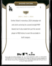 2025 Topps Welcome to the Club: 3X MVP Shohei Ohtani #3