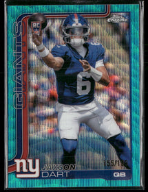 2025 Topps Chrome Aqua Wave Refractor Jaxson Dart Rookie #/199 #306