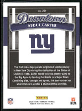 2025 Donruss Downtown! Abdul Carter #20 (Damaged)