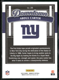 2025 Donruss Downtown! Abdul Carter #20 (Damaged)