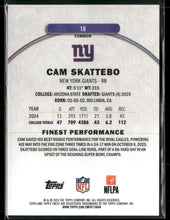 2025 Finest Orange Geometric Refractor Cam Skattebo Rookie #/25 #18