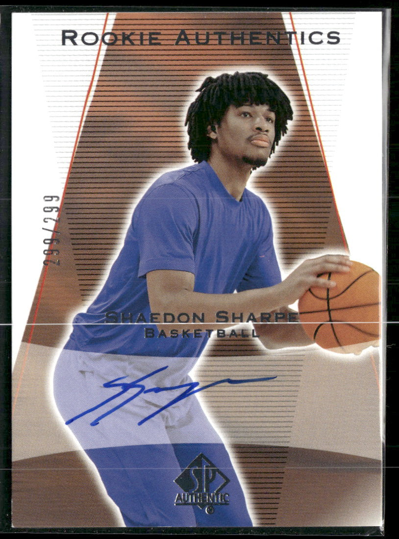 2022 Upper Deck 2003-04 Rookie Authentics Auto Shaedon Sharpe #/299 #03T-SS