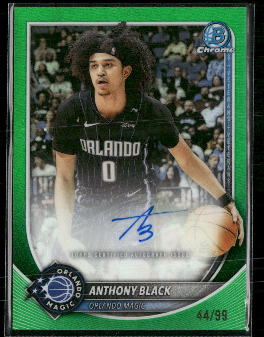 2025-26 Bowman Chrome Autographs Green Refractor Anthony Black #/99 #BCA-AR