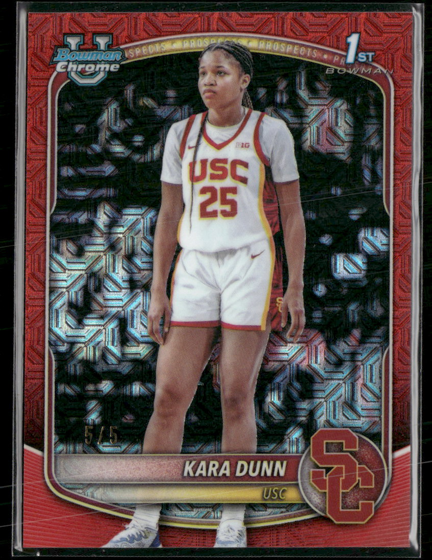2025-26 Bowman Chrome Prospects Red Mojo Refractor Kara Dunn #/5 #BCP-71