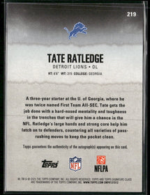2025 Topps Signature Class Autographs Teal Tate Ratledge Rookie #/225  #219