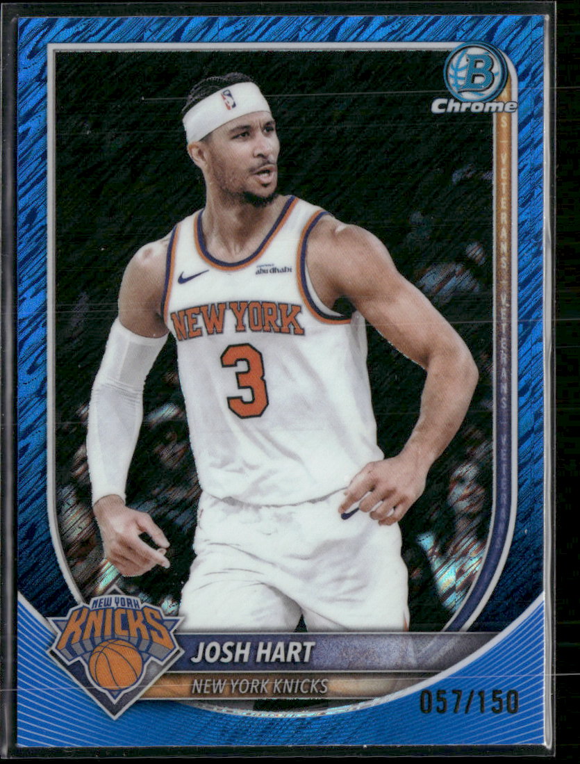 2025-26 Bowman Chrome Blue Shimmer Josh Hart #/150 #BCV-153