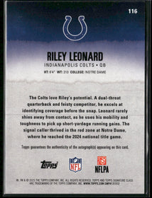 2025 Topps Signature Class Riley Leonard Rookie #116