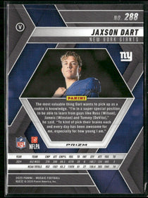 2025 Panini Mosaic Mosaic Green Jaxson Dart Rookie #288
