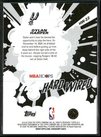 2026 Topps NBA Hoops Hard Wired Light Burst Dylan Harper #HW-22