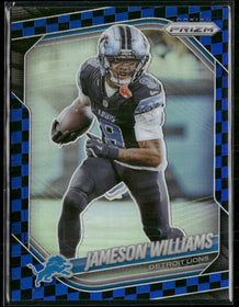 2025 Panini Prizm Black and Blue Checker Jameson Williams #276