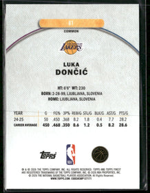 2025-26 Finest Oil Spill Luka Doncic #81