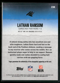 2025 Topps Signature Class Auto Orange Lava Lathan Ransom Rookie #/50 #238