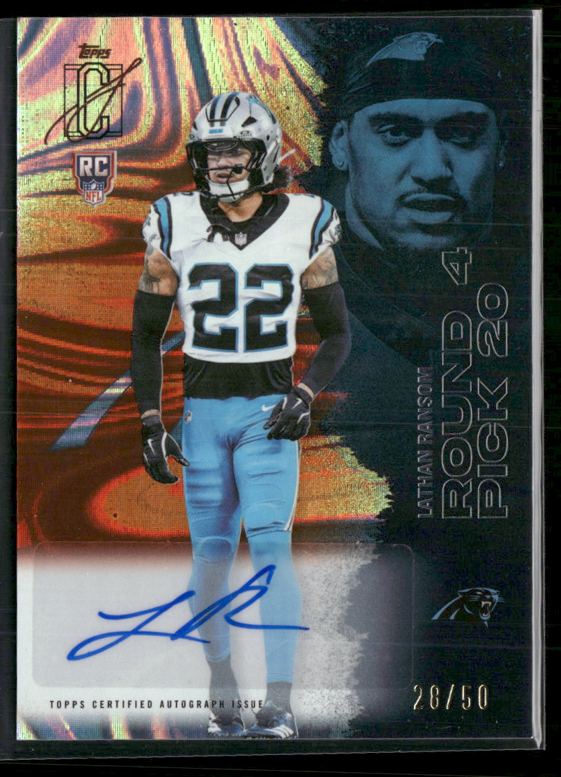 2025 Topps Signature Class Auto Orange Lava Lathan Ransom Rookie #/50 #238