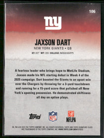 2025 Topps Signature Class Silver Jaxson Dart Rookie #/275 #106