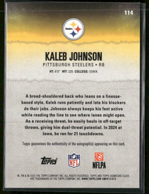 2025 Topps Signature Class Autographs Kaleb Johnson Rookie Auto #114