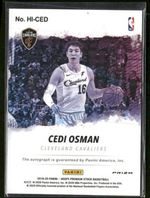 2019-20 Hoops Premium Stock Hoops Ink Cedi Osman Auto #HI-CED