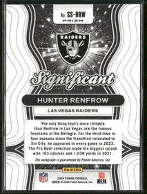 2024 Panini Prizm Significant Signatures Hunter Renfrow Auto #SS-HRW