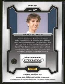2024 Panini Prizm Draft Picks Prizms Purple Matas Buzelis #/75 #67