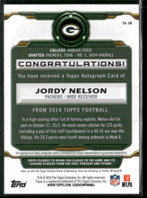 2014 Topps Signatures Jordy Nelson Auto #TA-JN