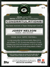 2014 Topps Signatures Jordy Nelson Auto #TA-JN