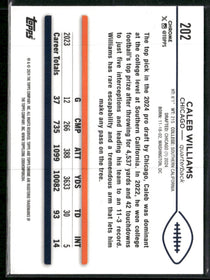 2024 Topps Chrome X-Fractor Caleb Williams Rookie #202