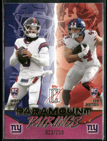 2025 Topps SC Paramount Pairings Magenta C. Skattebo / J. Dart #/250 #PP-2