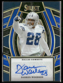 2023 Panini Select Signatures Blue Prizm Auto Darren Woodson #/99 #SELS-DWO