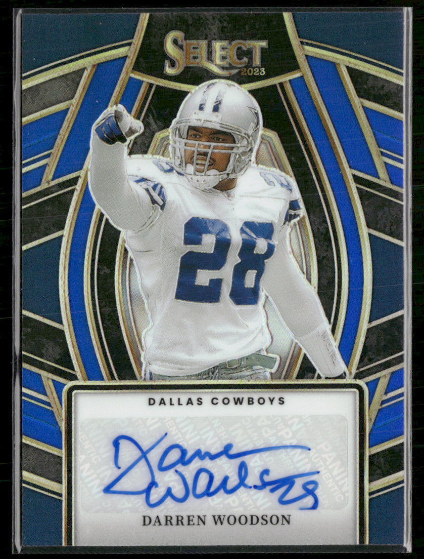 2023 Panini Select Signatures Blue Prizm Auto Darren Woodson #/99 #SELS-DWO