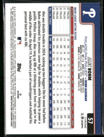 2025 Topps Chrome Lightboard Logo Refractor Alec Bohm #57