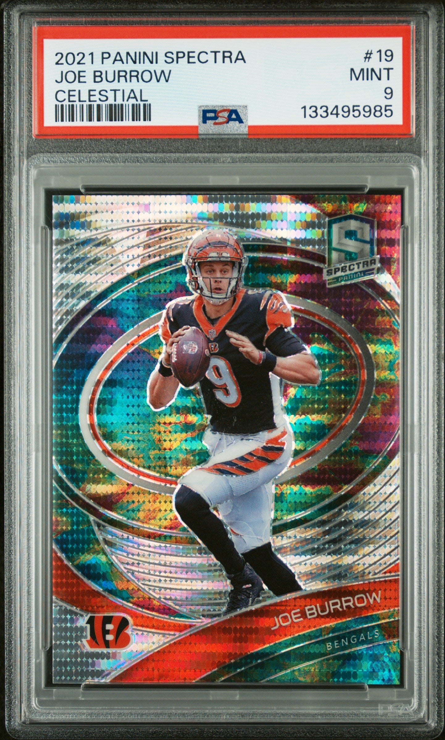 2021 Panini Spectra Celestial Joe Burrow 9 PSA #19