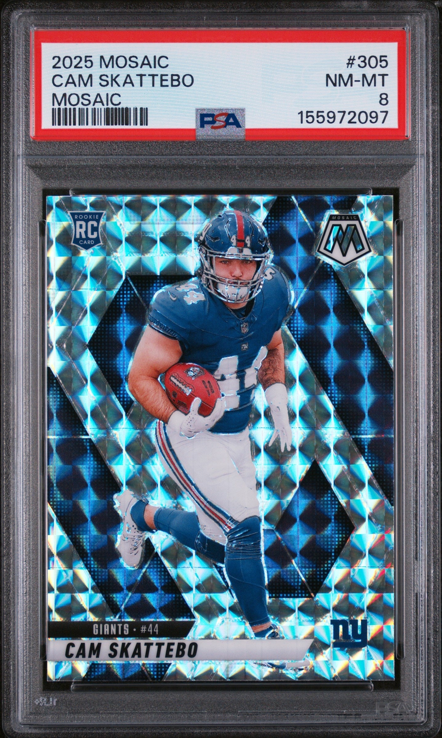 2025 Panini Mosaic Mosaic Cam Skattebo 8 PSA #305