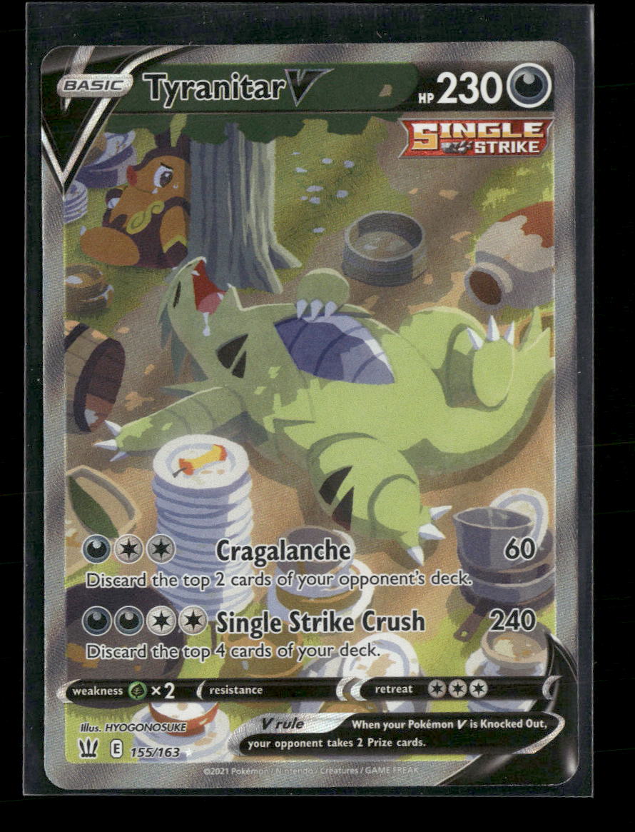 SWSH05: Battle Styles Tyranitar V (Alternate Full Art) #155/163