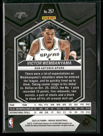 2023-24 Panini Mosaic Victor Wembanyama #257