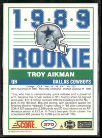 1989 Score Troy Aikman Rookie #270