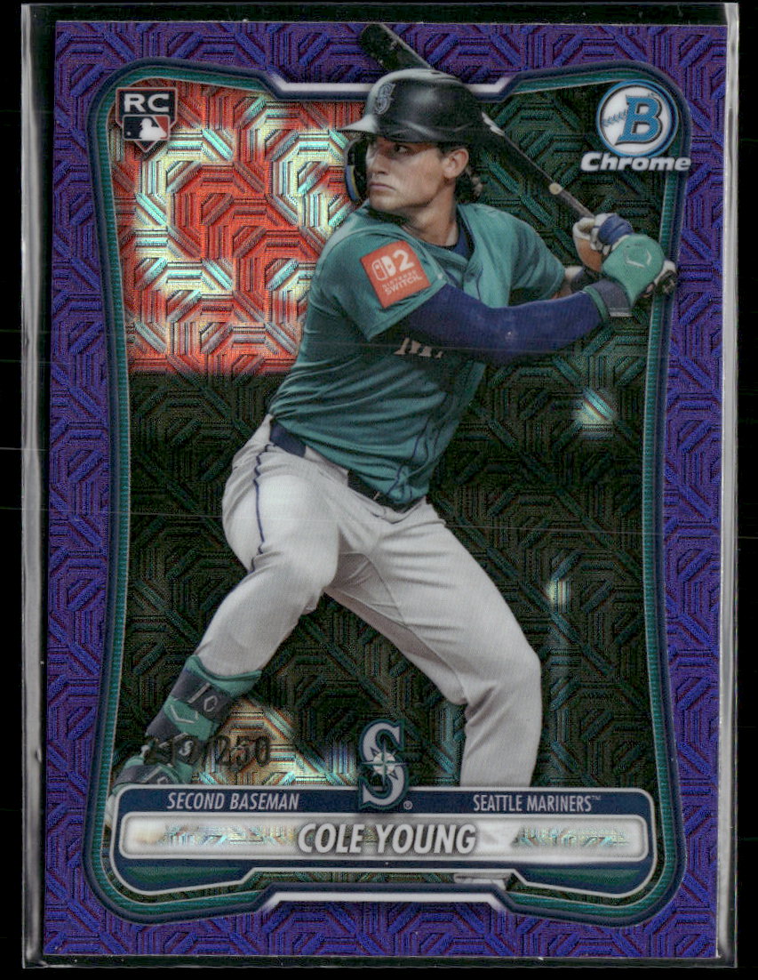 2026 Bowman Chrome Mojo Purple Refractors Cole Young Rookie #/250 #78