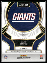 2025 Panini Select Signatures White Prizm Bart Oates #/50 Auto #SIP-BOA