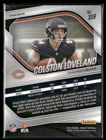 2025 Panini Prizm Lazer Colston Loveland #319
