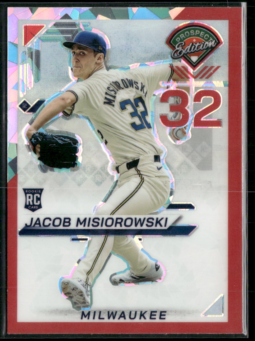 2025 Panini Prospect Edition Red Ice Prizm Jacob Misiorowski #33