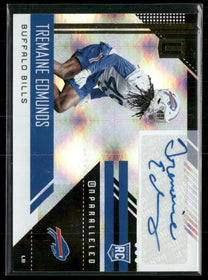 2018 Panini Unparalleled Rookie Signatures Tremaine Edmunds Rookie Auto #241