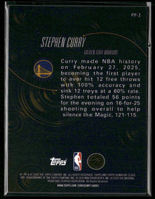 2025-26 Topps Signature Class Pressure Points Stephen Curry #PP-2