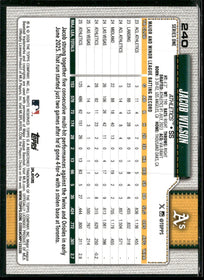 2026 Topps Team Color Border Jacob Wilson #240