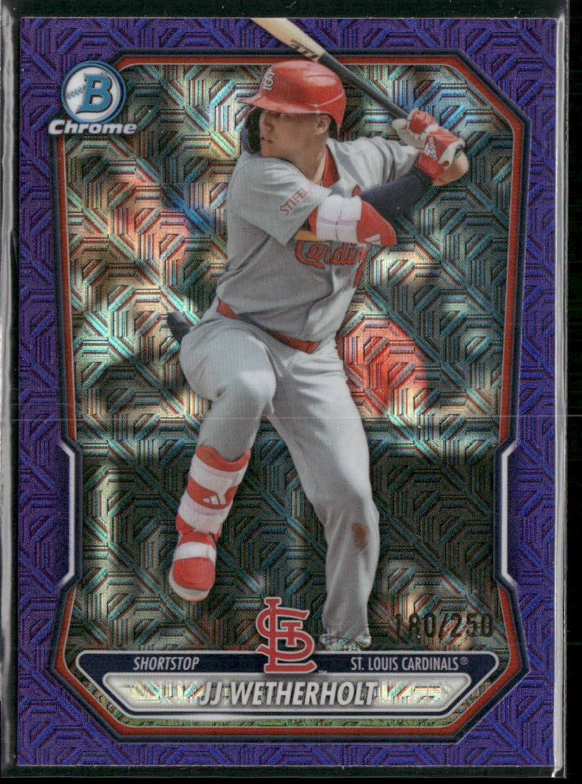2026 Bowman Chrome Prospects Mojo Purple Refractor JJ Wetherholt #/250 #BCP-115